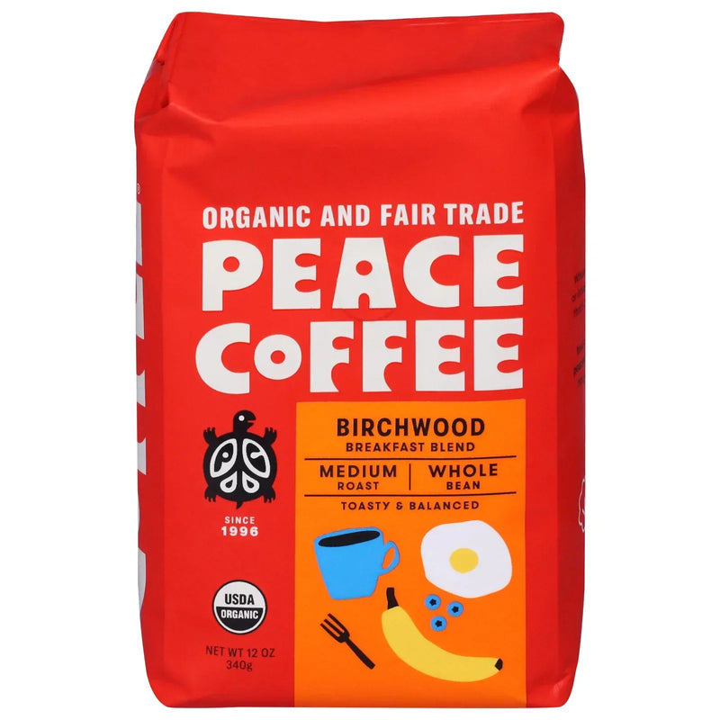 An image displaying Peace Coffee - Coff Organic Birchwood Blnd - Case Of 6-12 Ounce by Peace Coffee