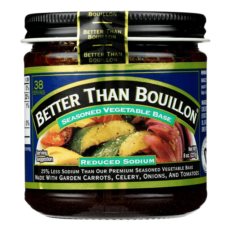Better Than Bouillon Seasoned Vegetable Base - Reduced Sodium - Case Of 6 - 8 Ounce.