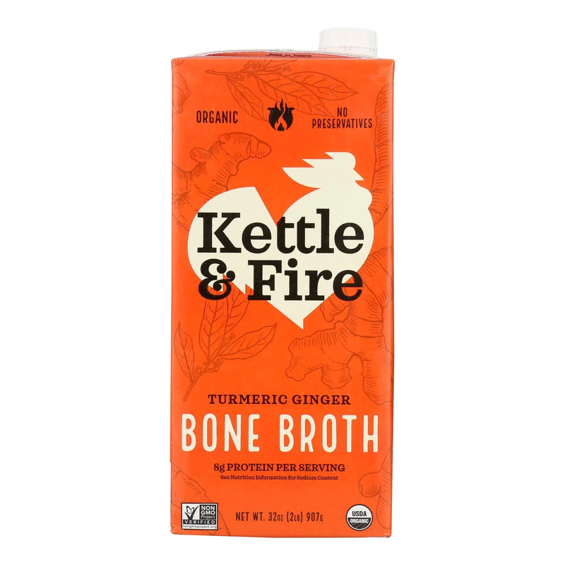 Kettle And Fire - Bone Brth Organic Tmrc Ginger - Case Of 8-32 Ounce