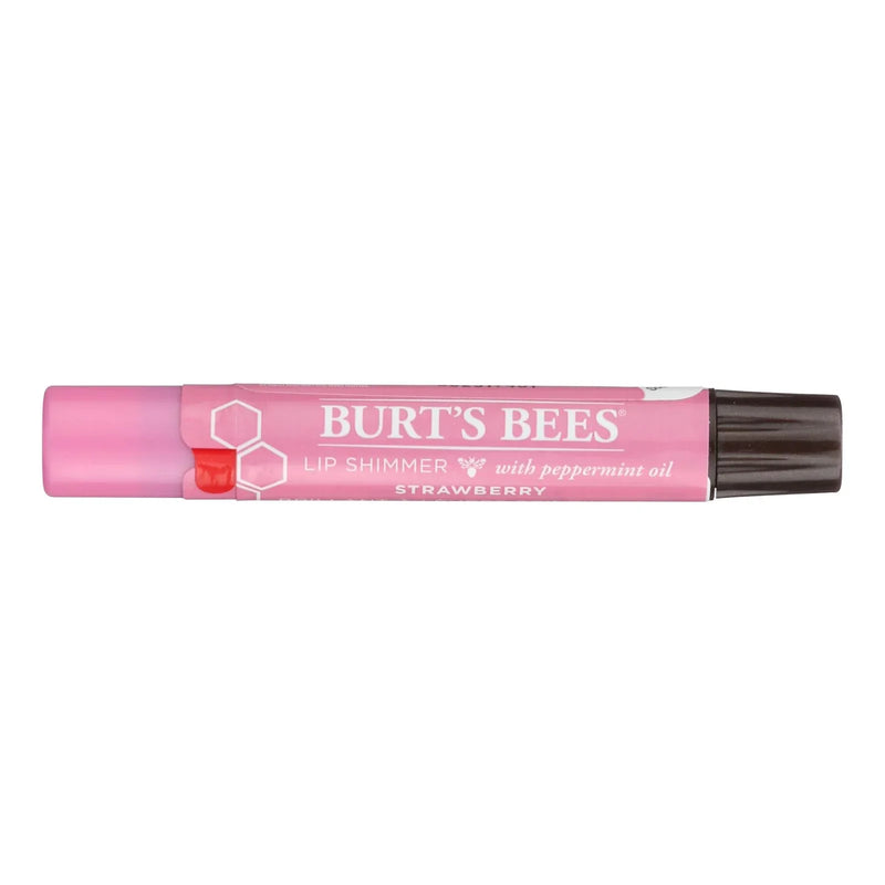 Burts Bees - Lip Shimmer - Strawberry - Case Of 4 - 0.09 Ounce