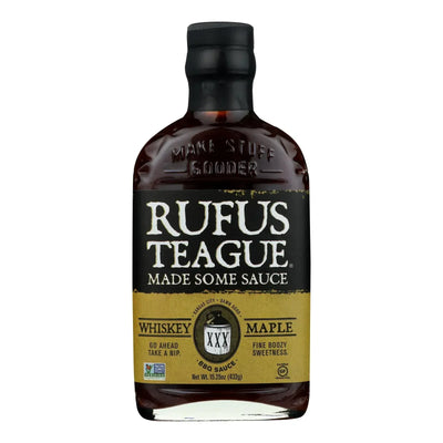 An image displaying Rufus Teague Bbq Sauce - Whiskey Maple - Case Of 6 - 16 Ounce. by Rufus Teague