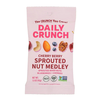 An image displaying Daily Crunch - Nuts Mixd Chry Bry Medley - Case Of 8-1.5 Ounce by Daily Crunch