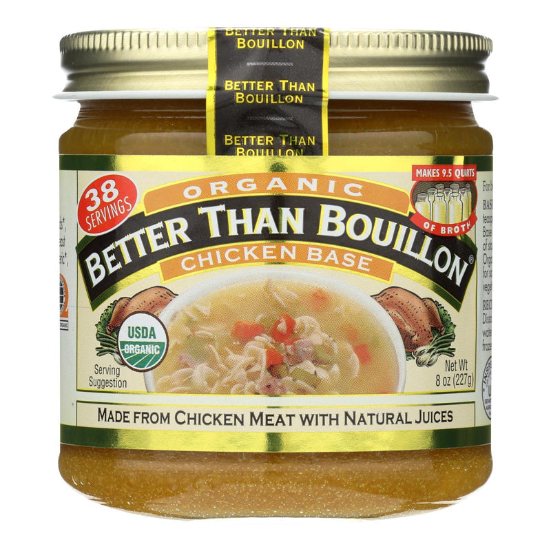 Better Than Bouillon Organic Seasoned - Chicken Base - Case Of 6 - 8 Ounce.