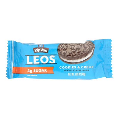 An image displaying Rip Van Wafels - Cookies & Creme Leos - Case Of 10-1.69 Ounce by Rip Van®