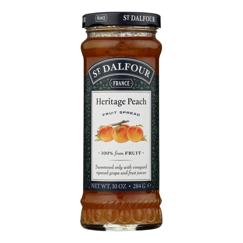 An image displaying St Dalfour Fruit Spread - Deluxe - 100 Percent Fruit - Golden Peach - 10 Ounce - Case Of 6 by St Dalfour