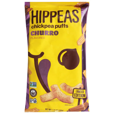 An image displaying Hippeas - Chkpea Puff Churro - Case Of 12-3.75 Ounce by Hippeas