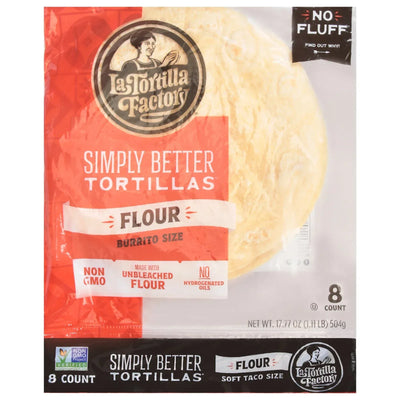 An image displaying La Tortilla Factory - Tortilla Burrito Flour - Case Of 10-17.77 Ounce by La Tortilla Factory