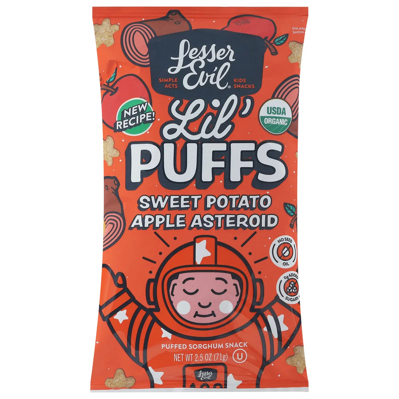 Lesser Evil - Lil Puff Organic Asteroid - Case Of 5-2.5 Ounce