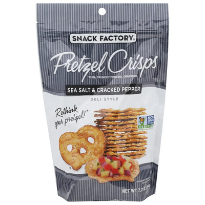 An image displaying Pretzel Crisps - Pretzl Crsp Ssalt & Ppr - Case Of 12-7.2 Ounce by Pretzel Crisps