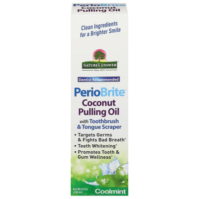 An image displaying Nature's Answer - Pulling Oil Cnut Cool Mnt - 8 Ounce by Nature's Answer