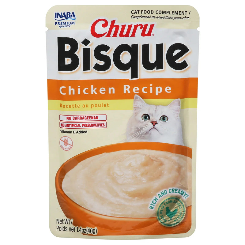 Inaba - Cat Churu Chicken Bisque - Case Of 12-1.4 Ounce