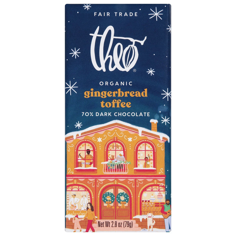 Theo Chocolate - Bar Og2 Dkchc Gngrbd Toff - Cs Of 12-2.8 Oz