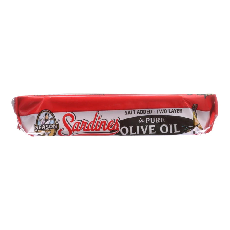 Season Lightly Smoked Brisling Sardines  - Case Of 12 - 3.75 Ounce