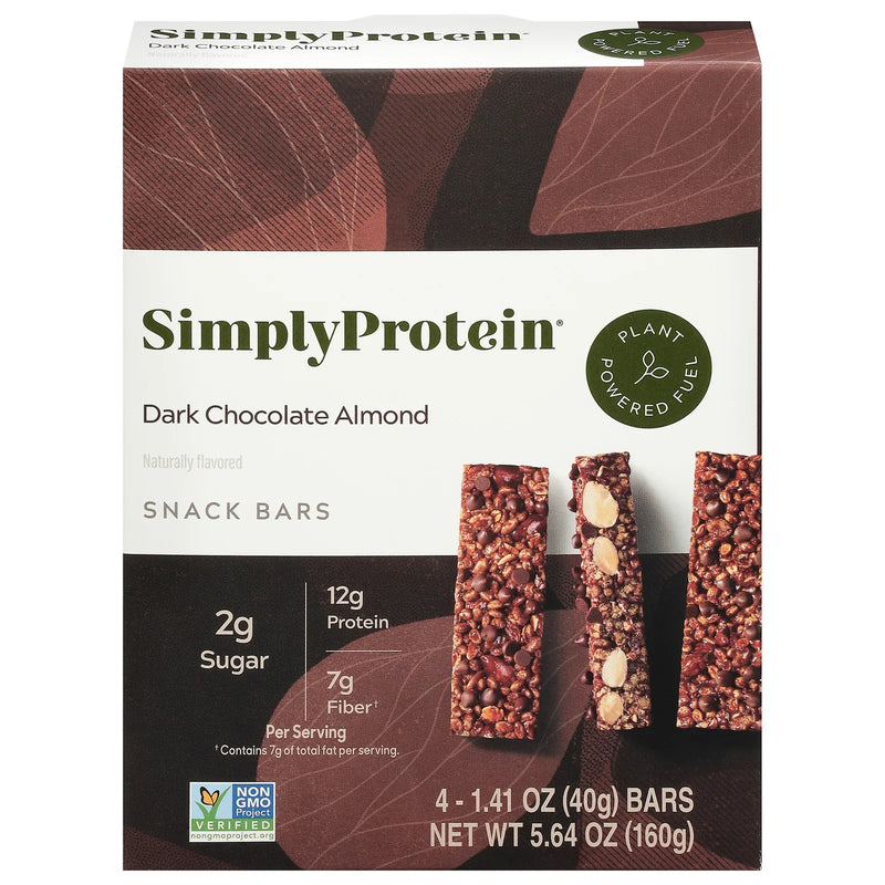 Simply Protein - Protein Bar Drk Choco Alm - Case Of 6-4/1.41 Z