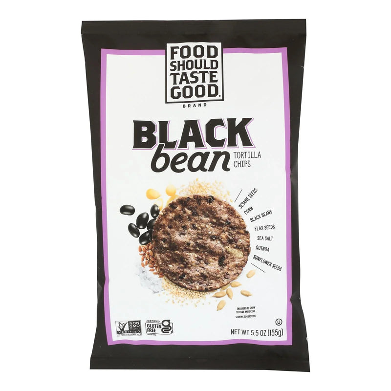 Food Should Taste Good - Tortilla Chips Black Bean - Cs Of 12-5.5 Oz