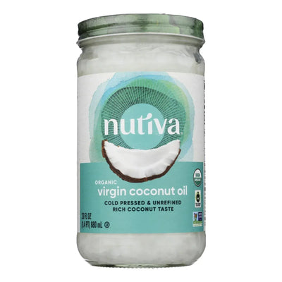 An image displaying Nutiva Organic Virgin Coconut Oil - Case Of 6 - 23 Ounce. by Nutiva