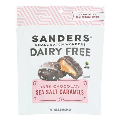 An image displaying Sanders - Caramels Dark Choc Ssalt - Case Of 6-5.5 Ounce by Sanders