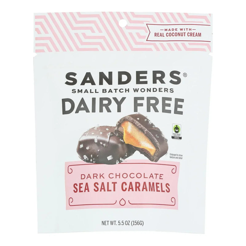 An image displaying Sanders - Caramels Dark Choc Ssalt - Case Of 6-5.5 Ounce by Sanders