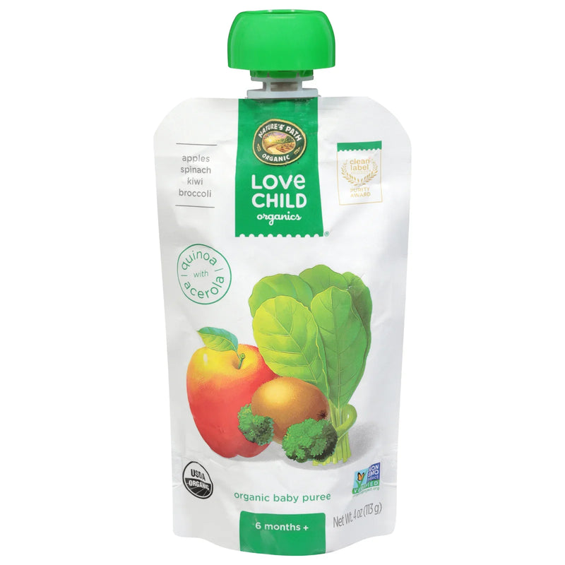 Love Child Organics - Puree Organic Apl Spin Kiwi B - Case Of 12-4 Ounce