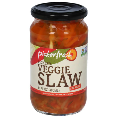 An image displaying Pickerfresh - Veggie Slaw Pickled - Case Of 6-16 Ounce by Pickerfresh
