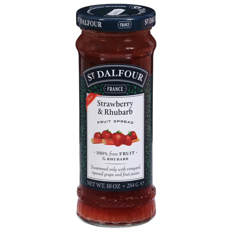An image displaying St Dalfour - Fruit Spread Straw&rhbrb - Case Of 6-10 Ounce by St Dalfour