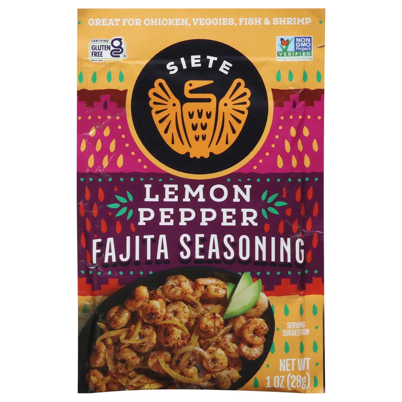 An image displaying Siete - Fajita Seasn Lemon Pepper - Case Of 12-1 Ounce by Siete