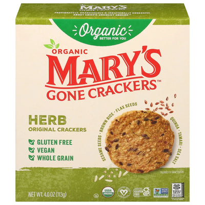 An image displaying Mary's Gone Crackers - Cracker Organic Herb - Case Of 6-4 Ounce by Mary's Gone Crackers