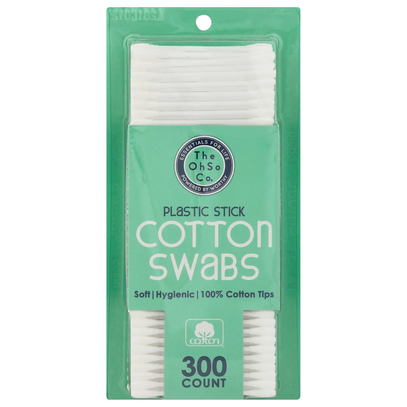 The Ohso Co - Cotton Swabs Plastic Stk - Case Of 32-300 Count