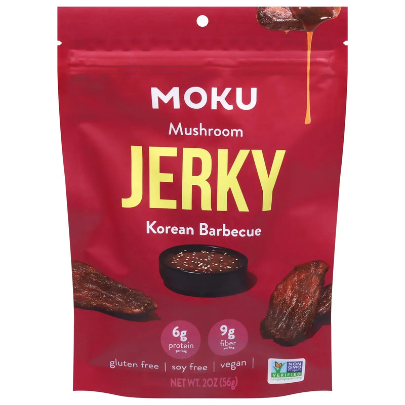 An image displaying Moku - Plant Bs Jerky Korean Bbq - Case Of 8-2 Ounce by Moku