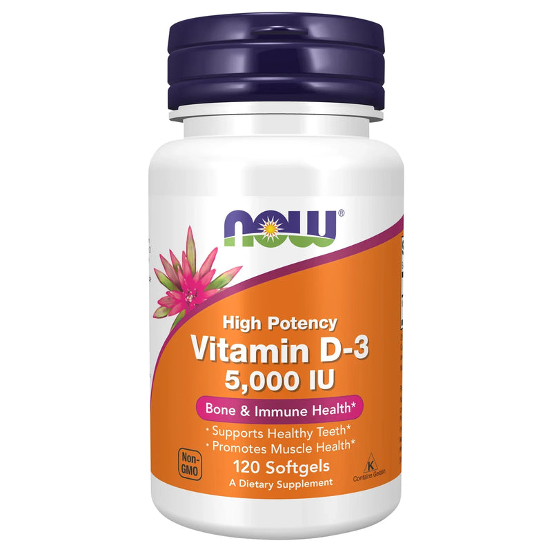 Now Foods - Vit D-3 5000iu - 120 Sgel