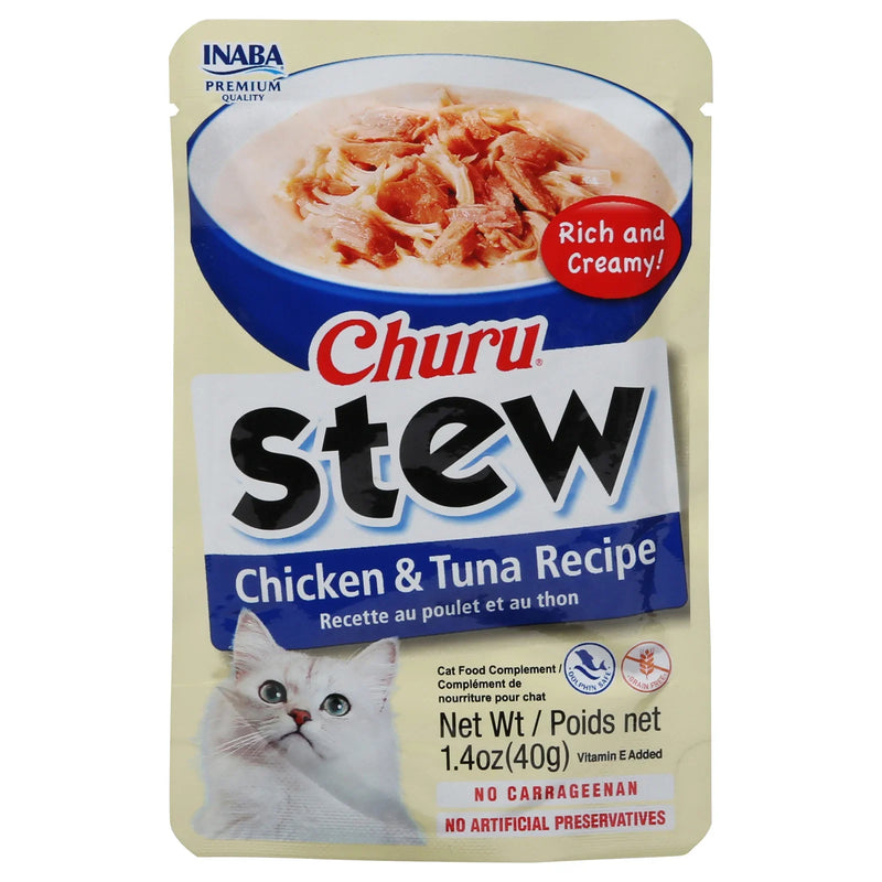 Inaba - Cat Churu Chkn Tuna Stew - Case Of 12-1.4 Ounce