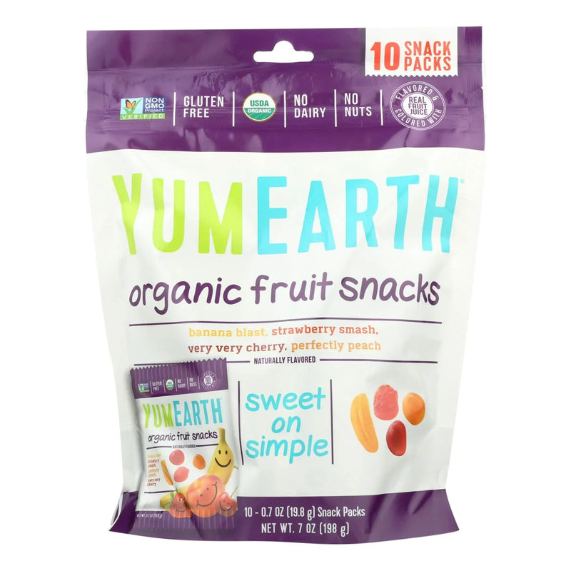 Yumearth - Fruit Snack Organic 10 Pack - Case Of 12-7 Ounce