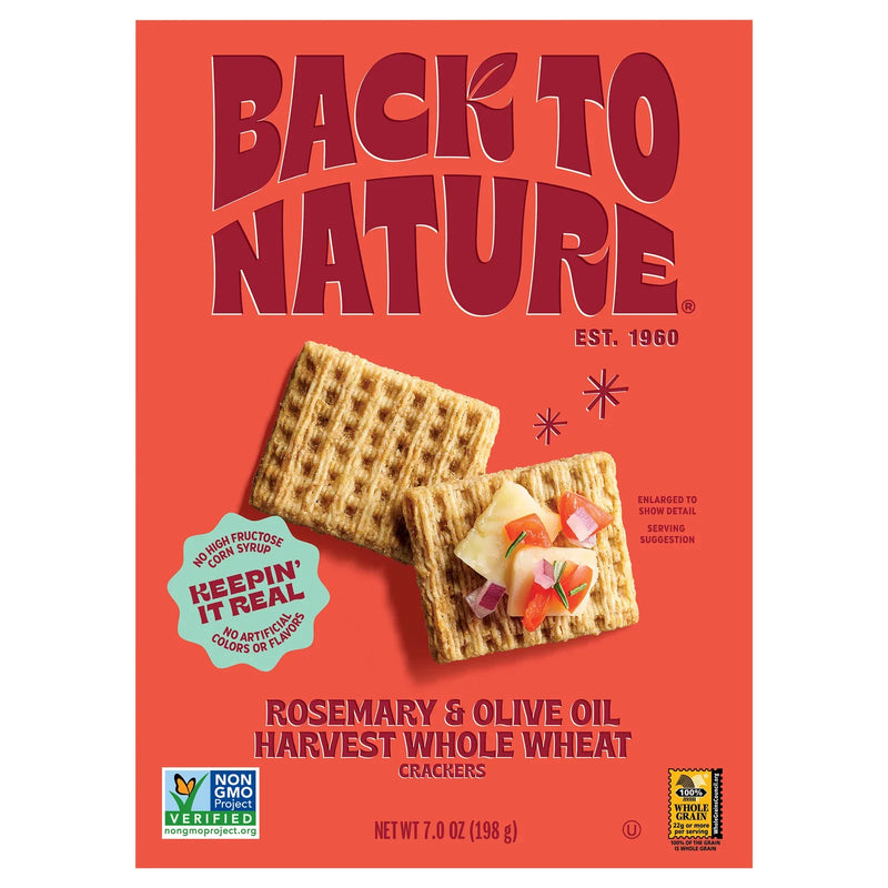 Back To Nature - Crkrs Rsmry Olive Oil Ww - Case Of 12-7 Ounce
