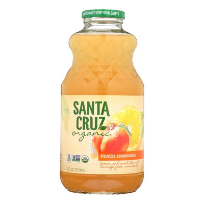 An image displaying Santa Cruz Organic Lemonade Juice - Peach - Case Of 12 - 32 Ounce. by Santa Cruz Organic