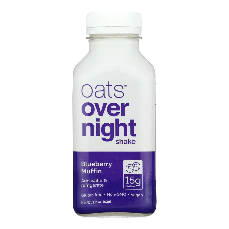 An image displaying Oats Over Night - Overnight Shake Blueberry Muffin - Case Of 10-2.2 Ounce by Oats Overnight