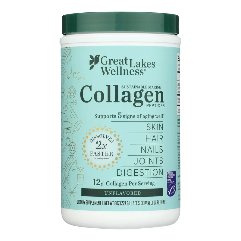 Great Lakes Wellness - Collagen Peptides Unflav - 8 Ounce