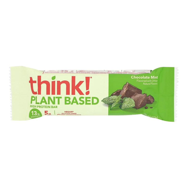 Think! Thin Plant Based Protein Bar - Chocolate Mint - Case Of 10 - 1.94 Ounce