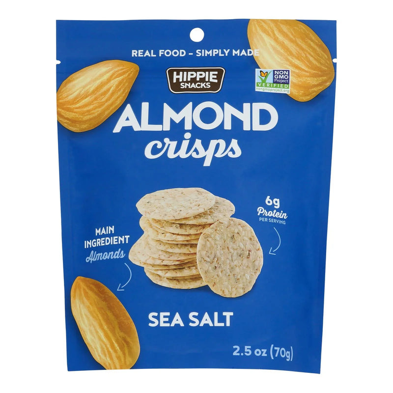 Hippie Snacks - Almond Crisp Sea Salt - Case Of 8-2.5 Ounce