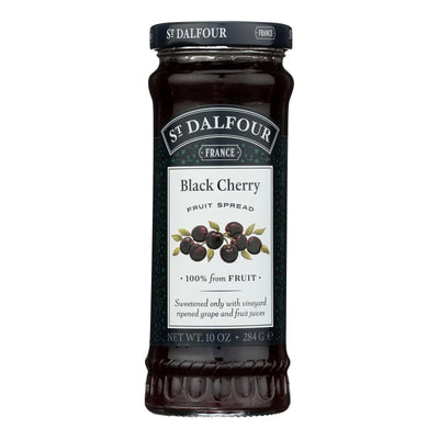 An image displaying St Dalfour Fruit Spread - Deluxe - 100 Percent Fruit - Black Cherry - 10 Ounce - Case Of 6 by St Dalfour