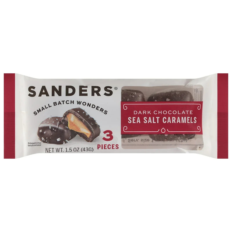 An image displaying Sanders - Dark Choc Ssalt Caramels - Case Of 32-1.5 Ounce by Sanders