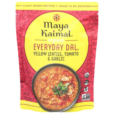 An image displaying Maya Kaimal - Dal Organic Lentl Tom Garlc - Case Of 6-10 Ounce by Maya Kaimal