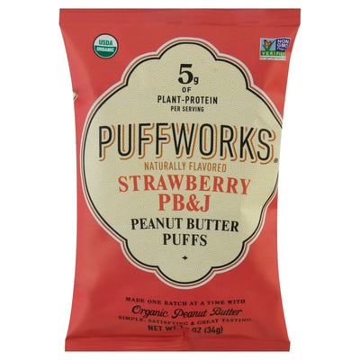 An image displaying Puffworks - Puff Organic Strwbry Pb & J - Case Of 6-1.2 Ounce by Puffworks
