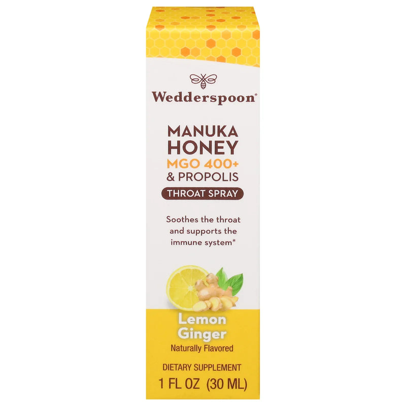 Wedderspoon - Throat Spray Lemon Ginger - Ea Of 1-1 Fz