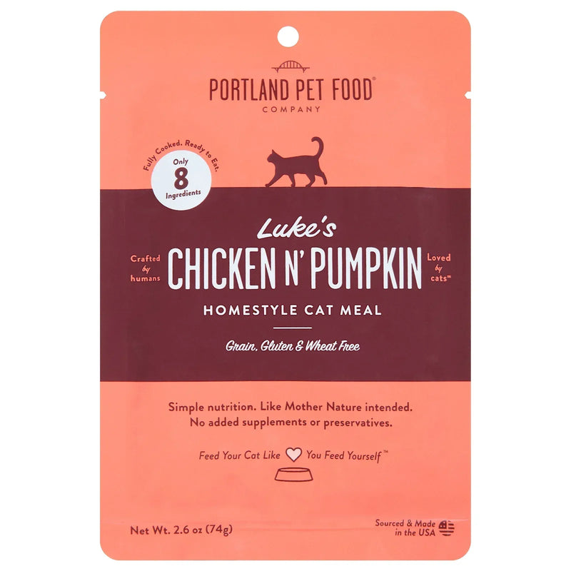 An image displaying Portland Pet Food Company - Cat Meal Chicken N Pmpki - Case Of 12-2.6 Ounce by Portland Pet Food Company