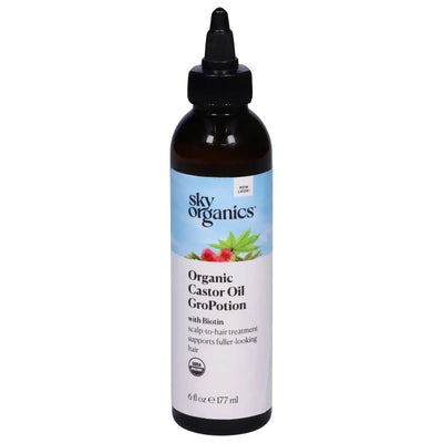 An image displaying Sky Organics - Castor Oil Organic Gropotion - 6 Ounce by Sky Organics