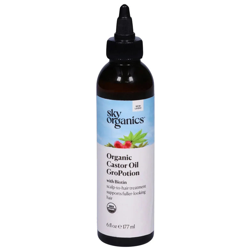 An image displaying Sky Organics - Castor Oil Organic Gropotion - 6 Ounce by Sky Organics