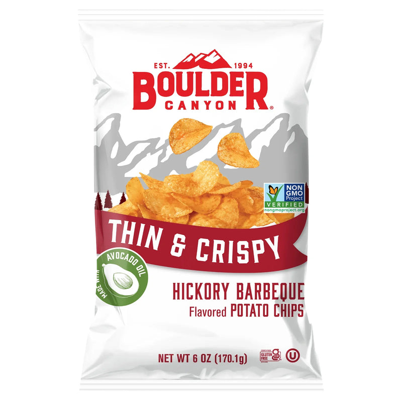 Boulder Canyon - Pot Chip Hickory Bbq - Case Of 12-6 Ounce