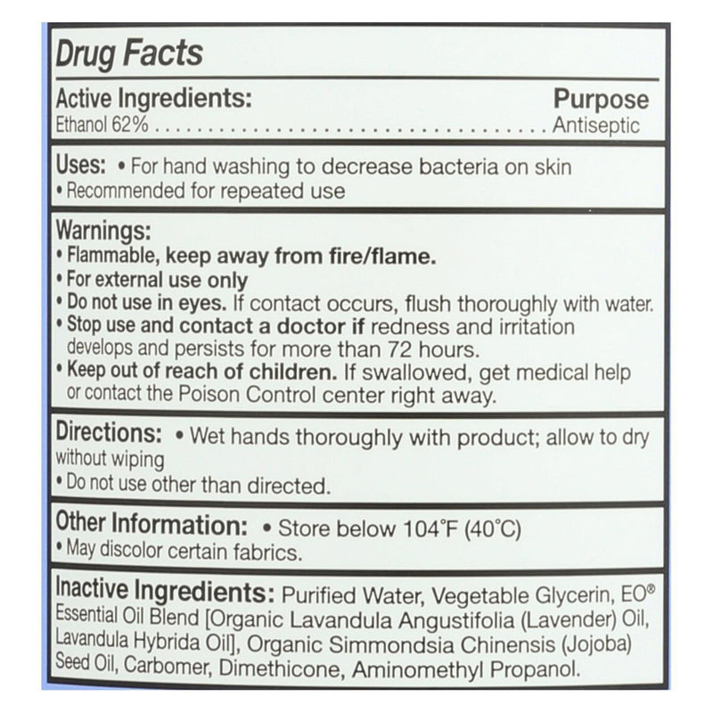 Eo Products - Hand Sanitizing Gel - Lavender Essential Oil - 32 Oz - Orca Market