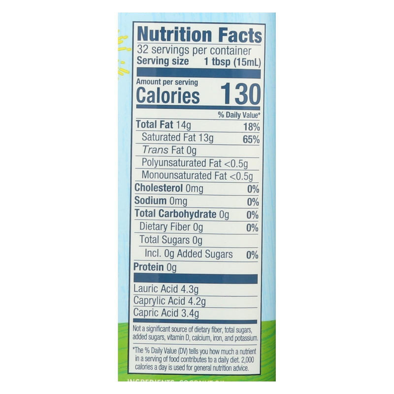 Carrington Farms Coconut Cooking Oil - Case Of 6 - 16 Ounce