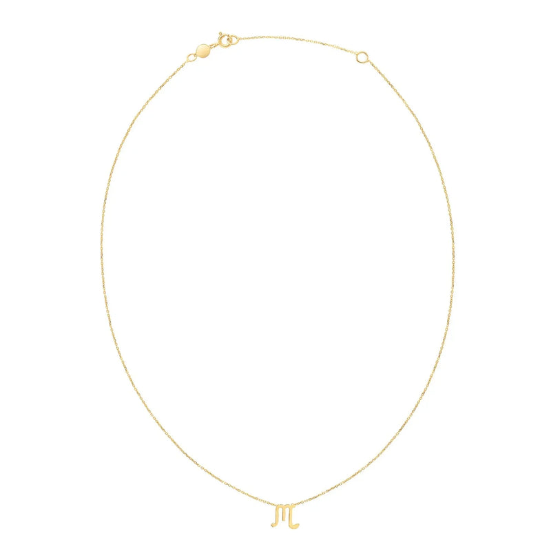 An image displaying 14K Yellow Gold Scorpio Necklace by Orca Market